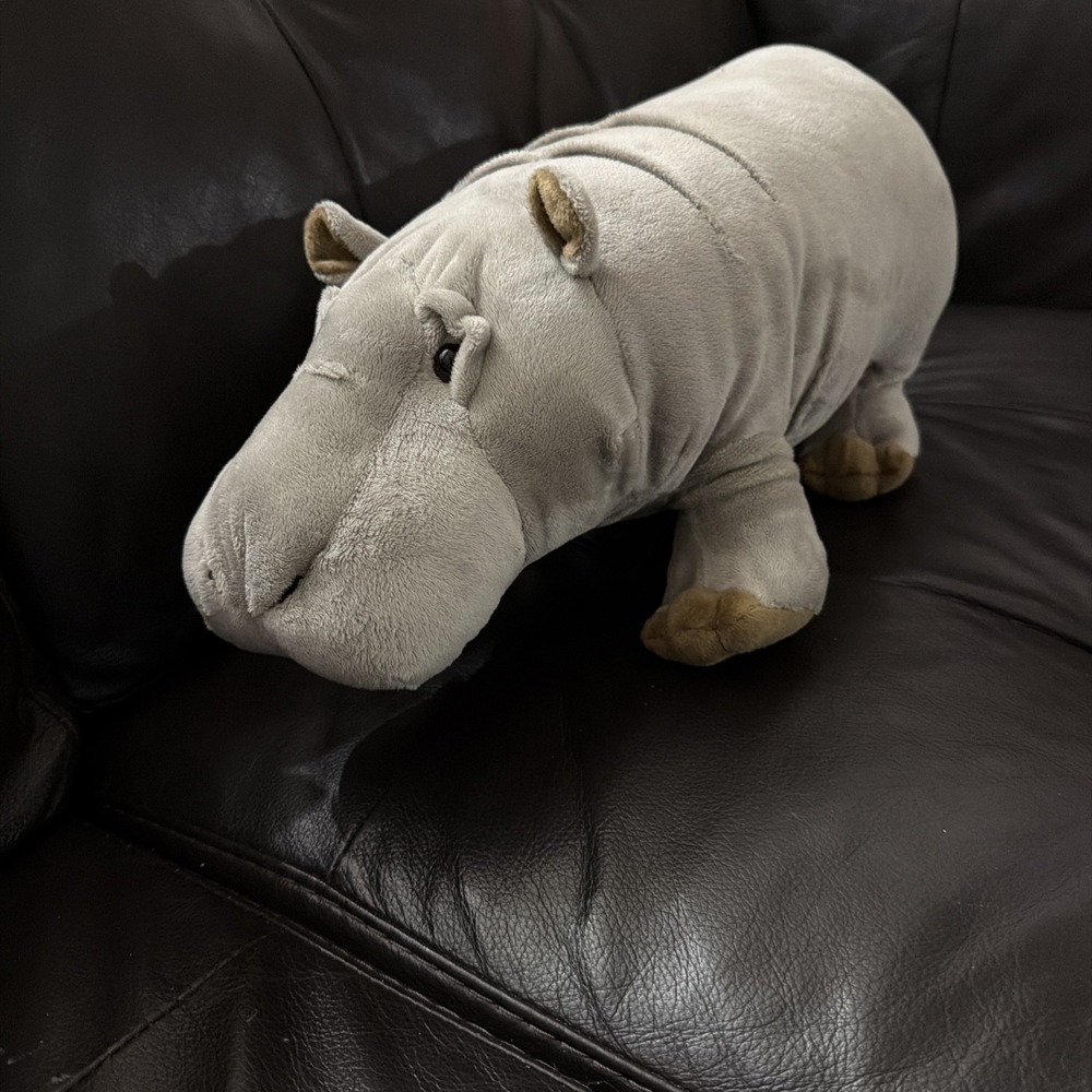 Disney Worldwide Conservation Fund Hippo Plush Gray Stuffed Animal Toy Soft 16"
